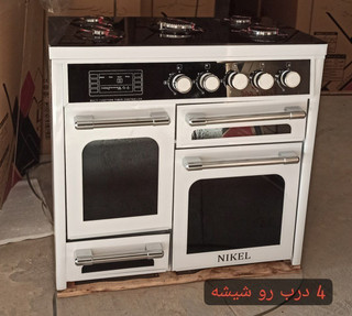 اجاق گاز طرح فر ۴ درب روشیشهای نیکل (Nikell)